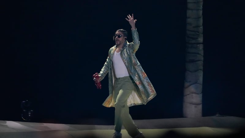 Archivo: Bad Bunny en concierto en el Estadio Azteca de la Ciudad de México el viernes 9 de...
